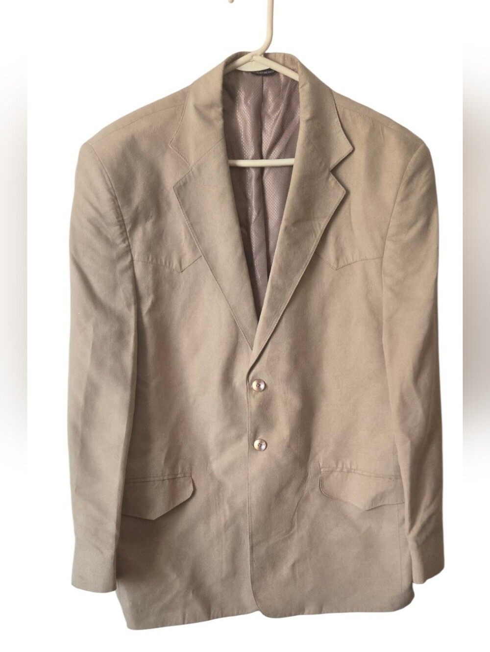 Old West Suede Western Blazer Jacket Tan Beige L/40